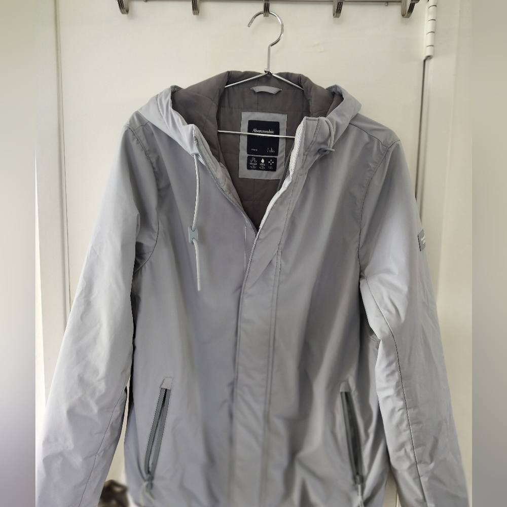 Abercrombie & Fitch Stretch Wind & Water Resistant Hooded Jacket Large